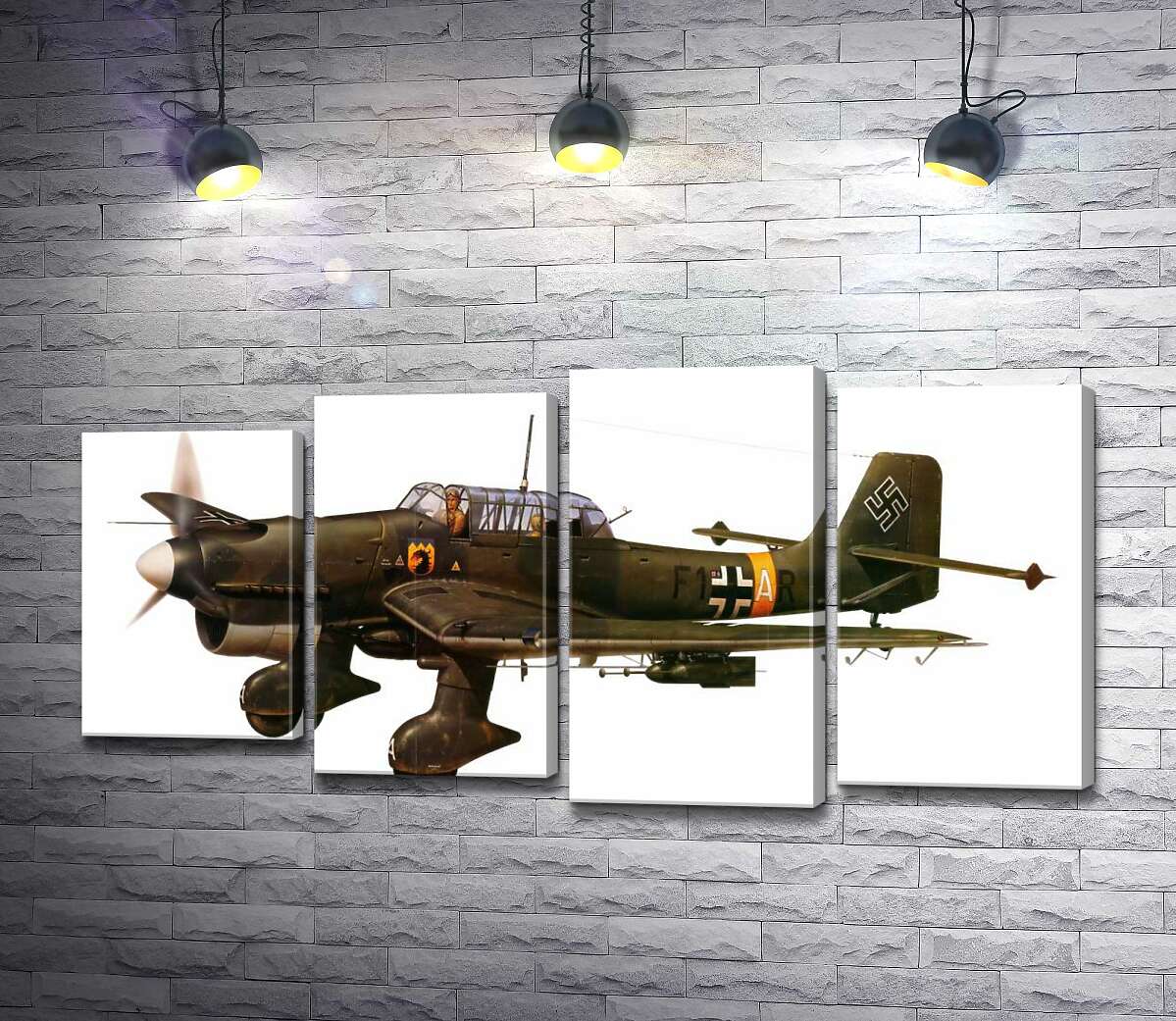 модульна картина «Штука» (Junkers Ju 87) німецький пікіруючий бомбардувальник часів Другої світової війни (Модуль №3)