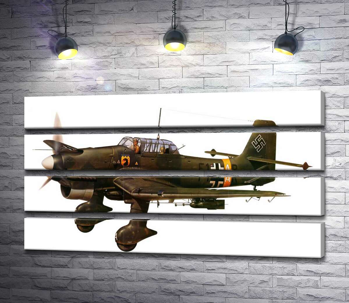 модульна картина «Штука» (Junkers Ju 87) німецький пікіруючий бомбардувальник часів Другої світової війни (Модуль №22)