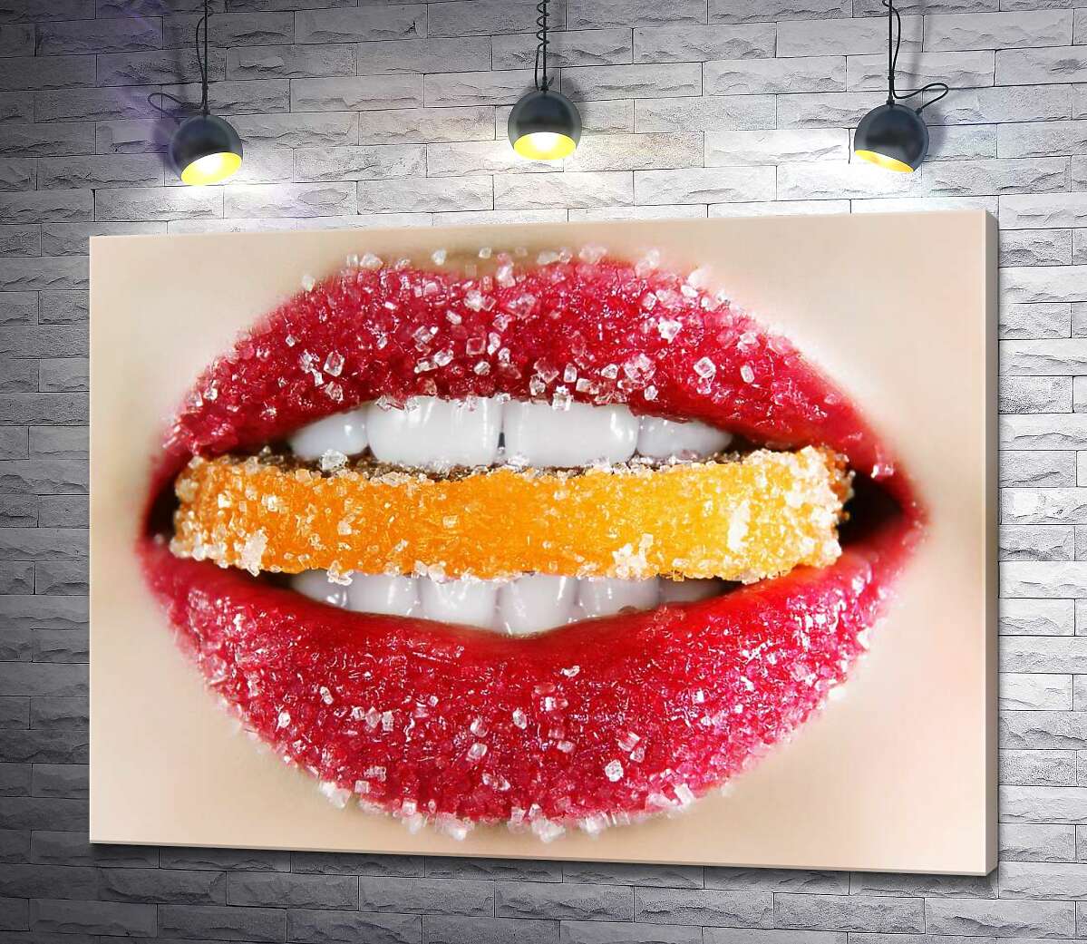 картина Сахарные губы кусают апельсиновый мармелад