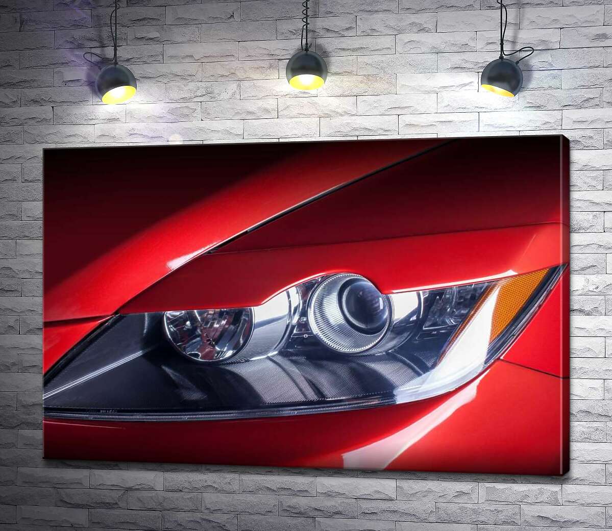 картина Изгиб фары красного автомобиля Mazda CX-7