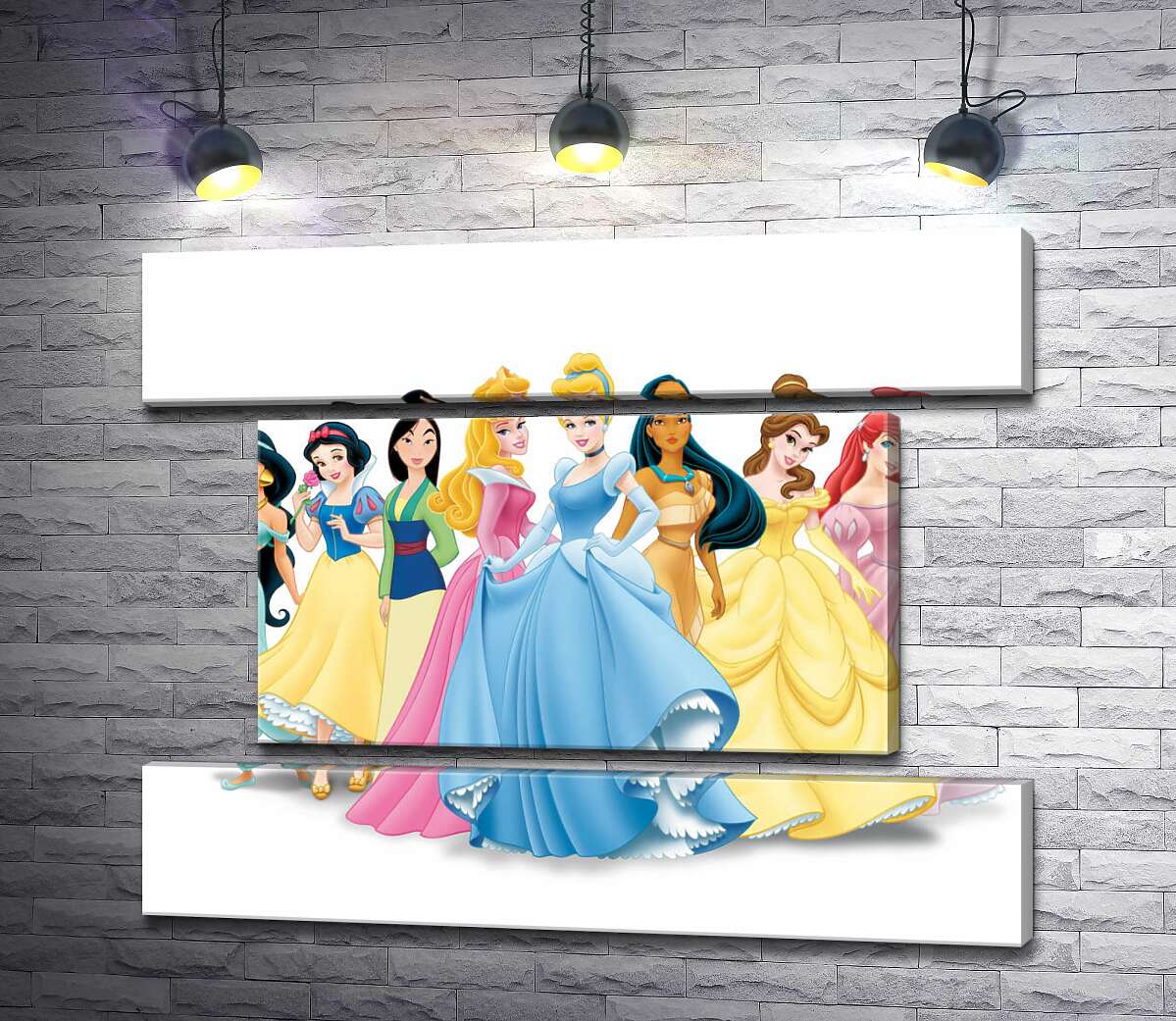 модульна картина Прекрасні принцеси мультфільмів "Дісней" (Disney) (Модуль №18)