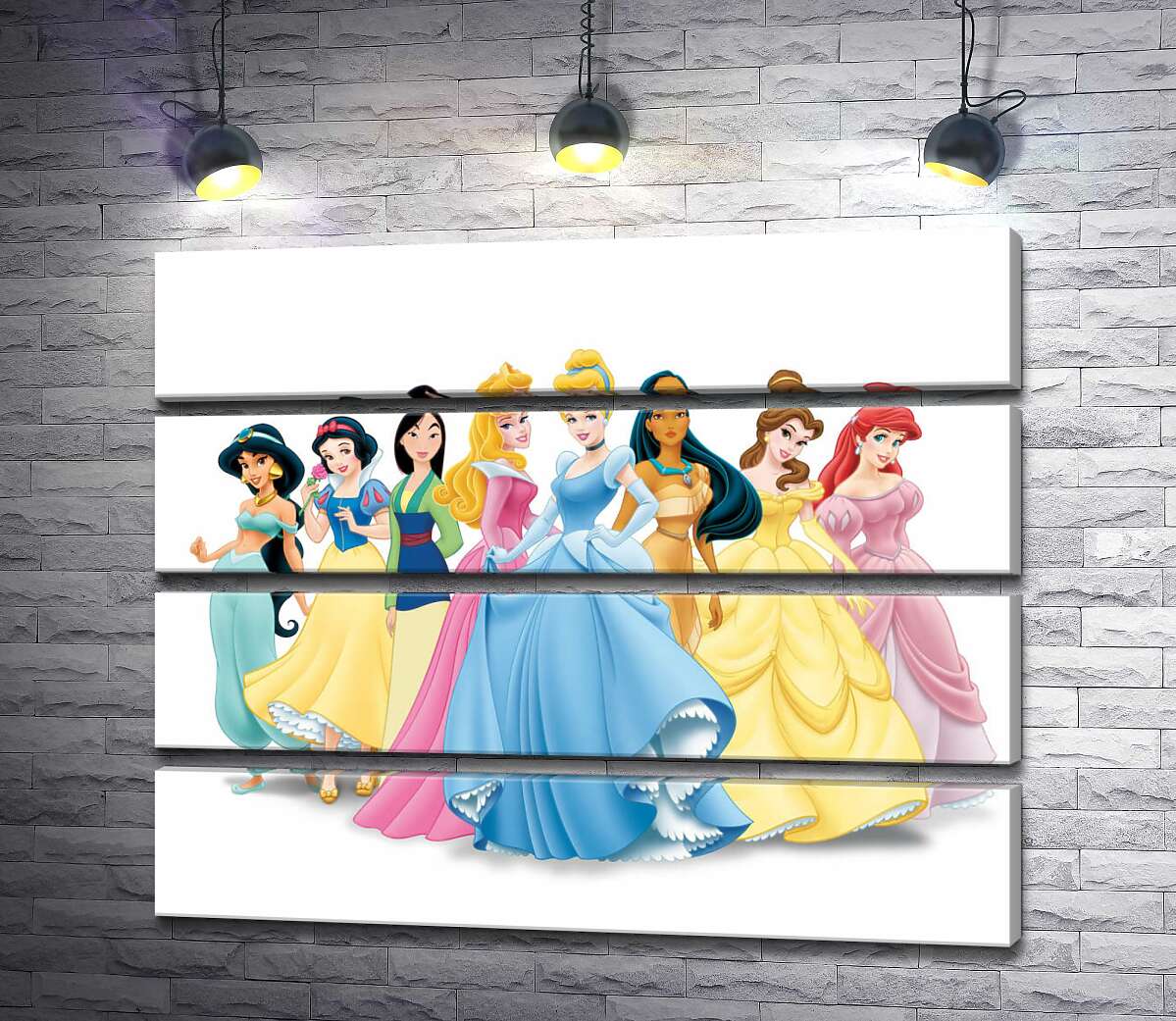 модульная картина Прекрасные принцессы мультфильмов "Дисней" (Disney) (Модуль №22)