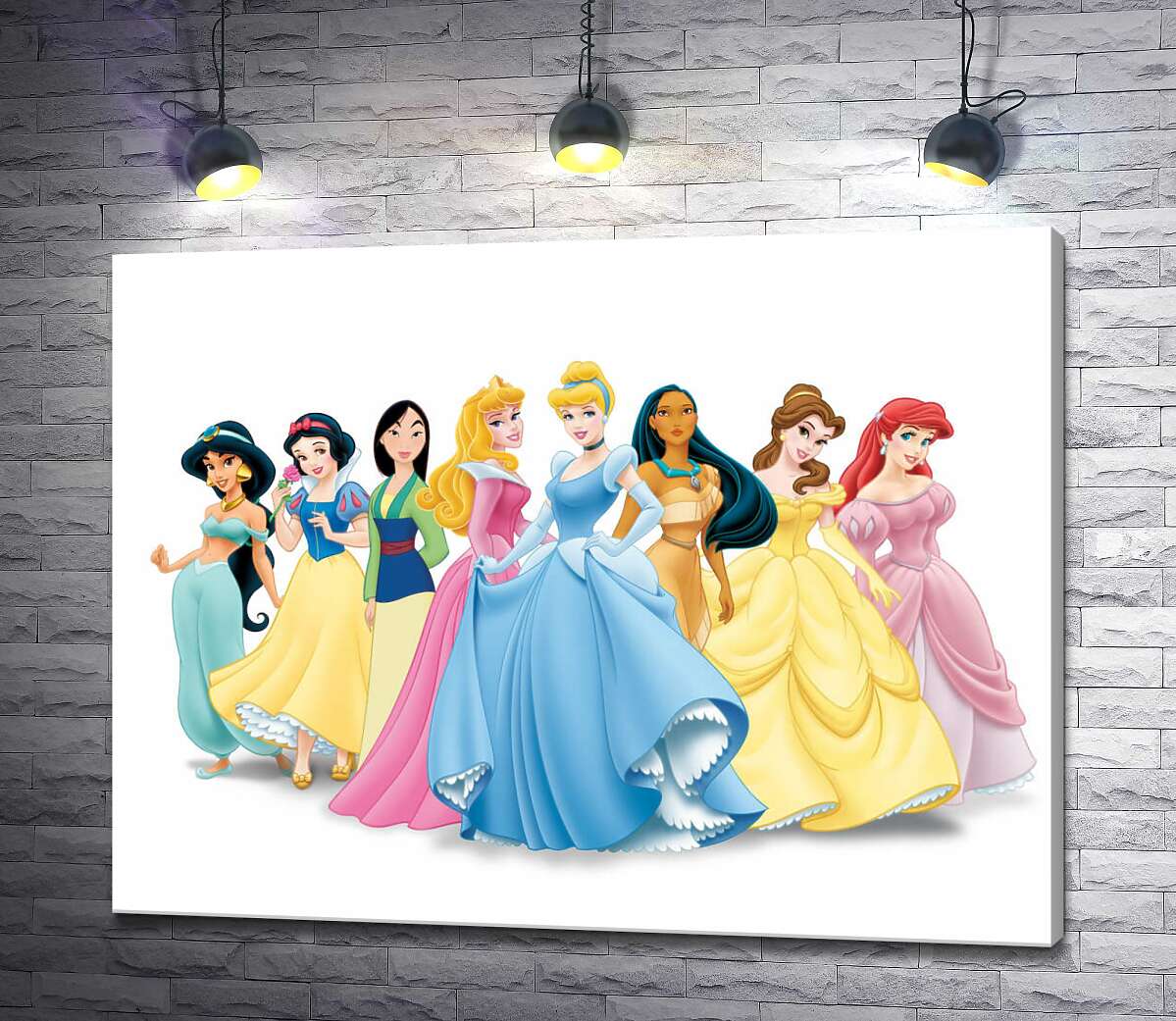 картина Прекрасные принцессы мультфильмов "Дисней" (Disney)