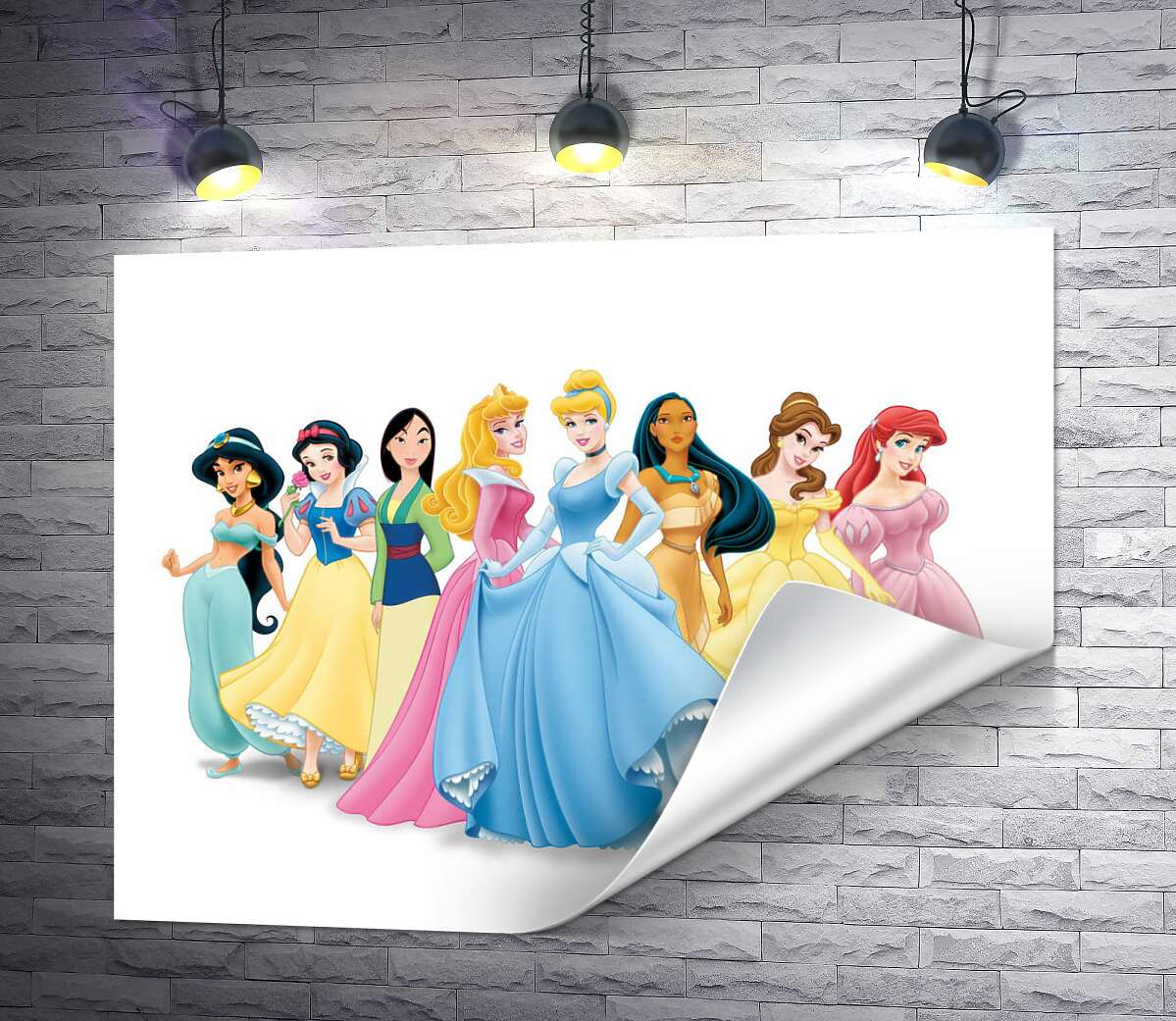 друк Прекрасні принцеси мультфільмів "Дісней" (Disney)