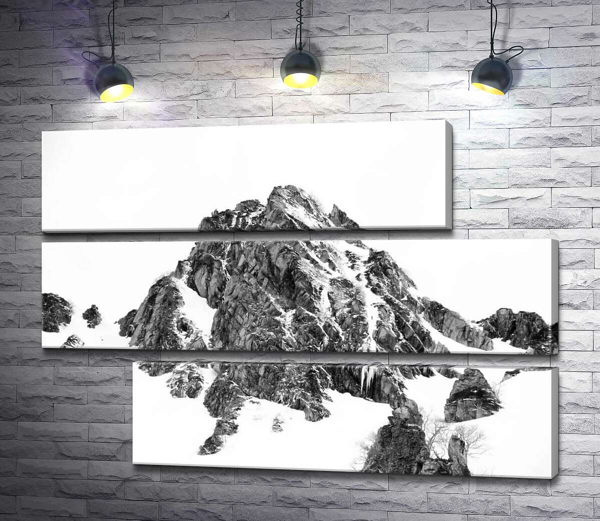 модульна картина Засніжене каміння вершини гори Монблан (Mont Blanc) (Модуль №16)