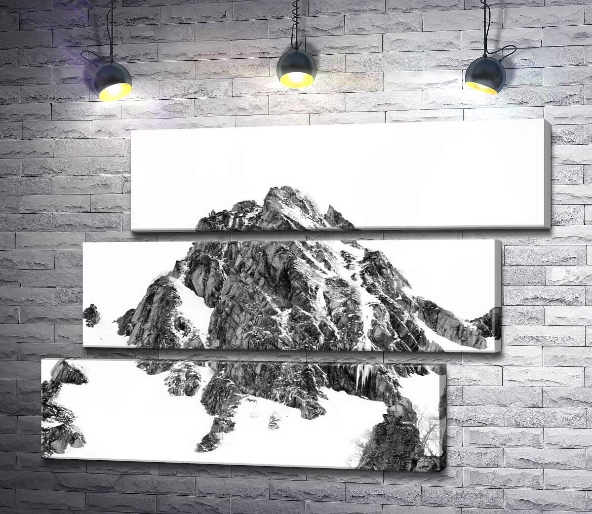 модульна картина Засніжене каміння вершини гори Монблан (Mont Blanc) (Модуль №17)