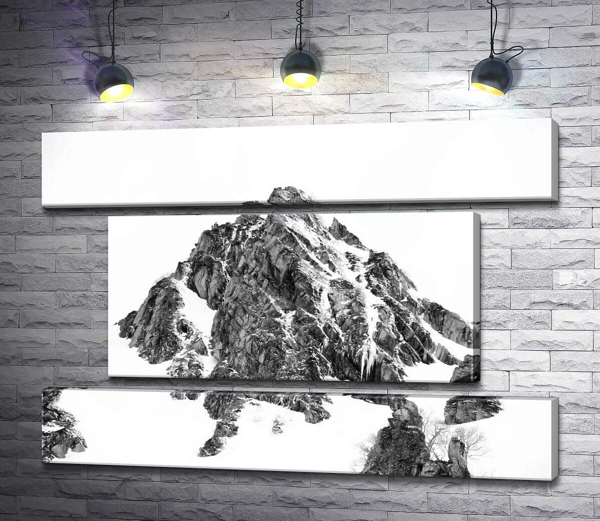 модульна картина Засніжене каміння вершини гори Монблан (Mont Blanc) (Модуль №18)