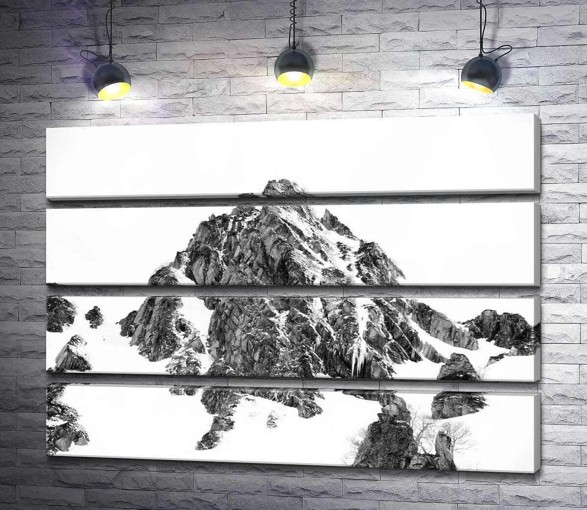 модульная картина Заснеженые камни вершины горы Монблан (Mont Blanc) (Модуль №22)