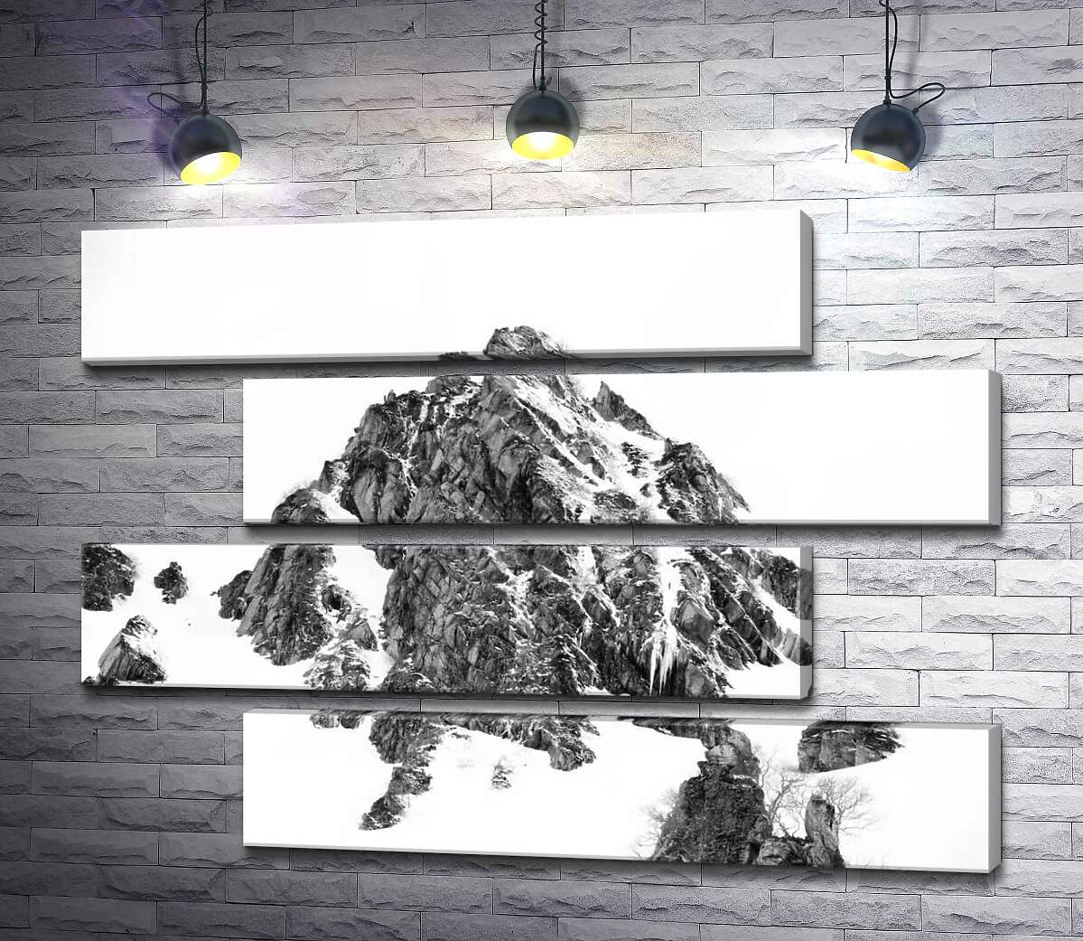 модульна картина Засніжене каміння вершини гори Монблан (Mont Blanc) (Модуль №23)