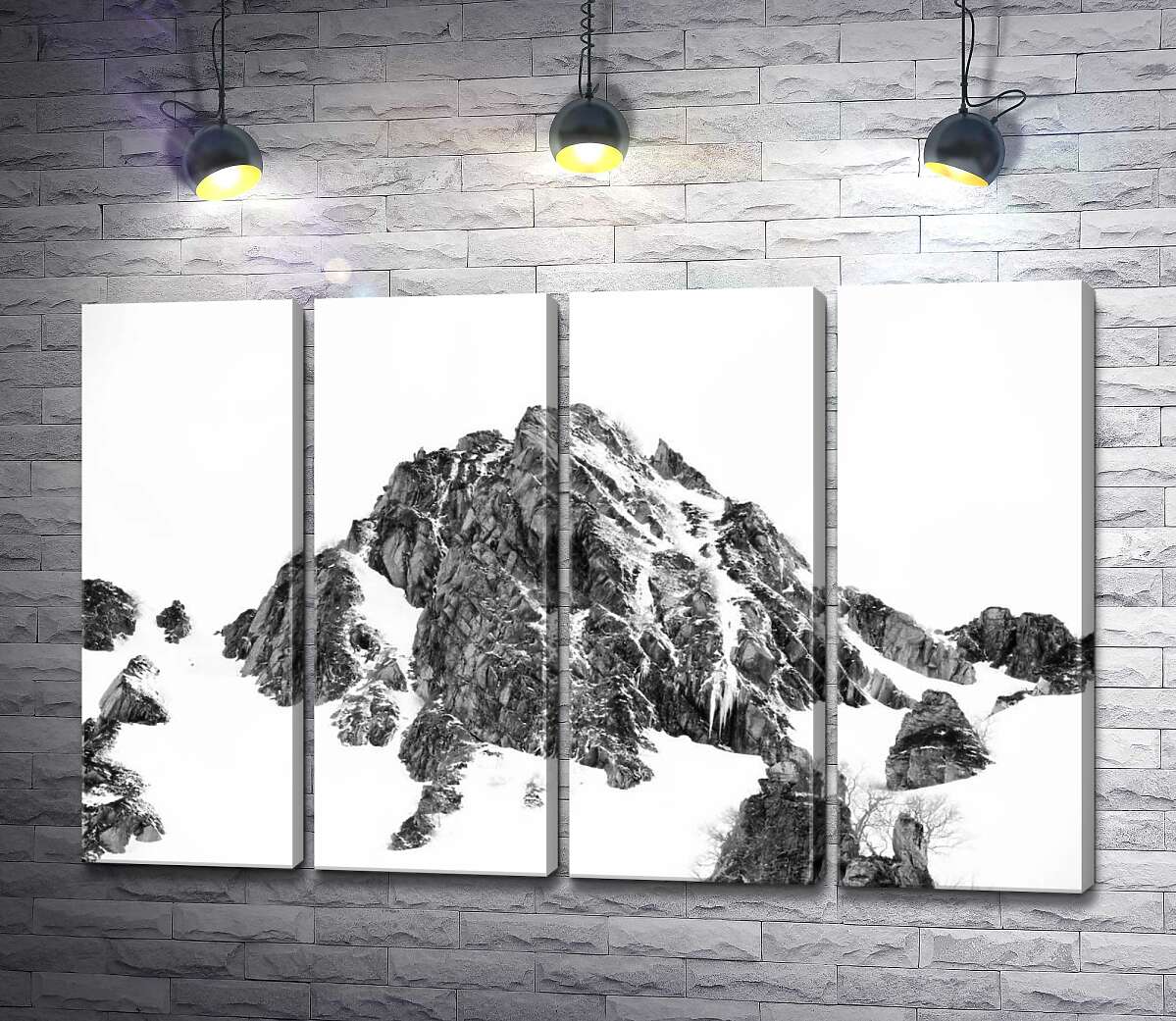 модульна картина Засніжене каміння вершини гори Монблан (Mont Blanc) (Модуль №24)