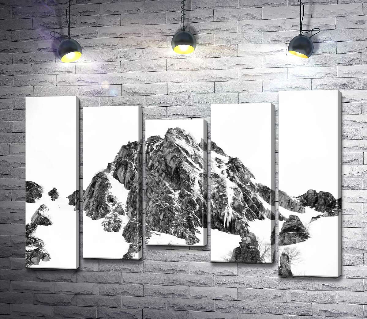 модульная картина Заснеженые камни вершины горы Монблан (Mont Blanc) (Модуль №27)