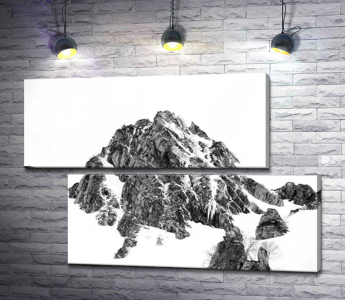 модульна картина Засніжене каміння вершини гори Монблан (Mont Blanc) (Модуль №8)