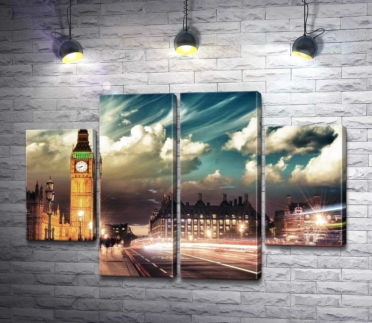 модульна картина Вечір на Вестмінстерському мосту (Westminster Bridge) (Модуль №20)
