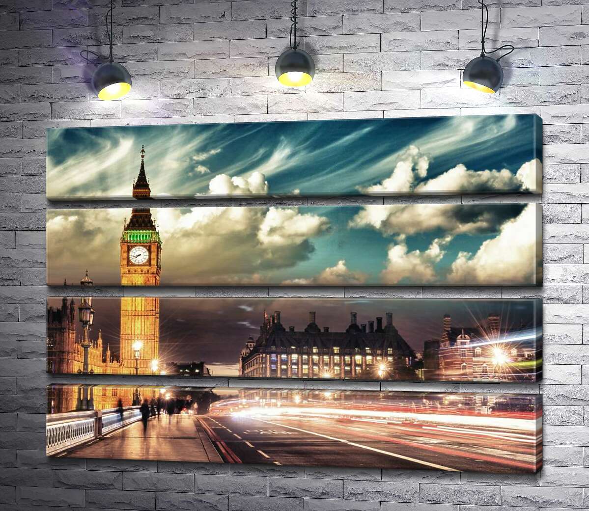 модульна картина Вечір на Вестмінстерському мосту (Westminster Bridge) (Модуль №22)