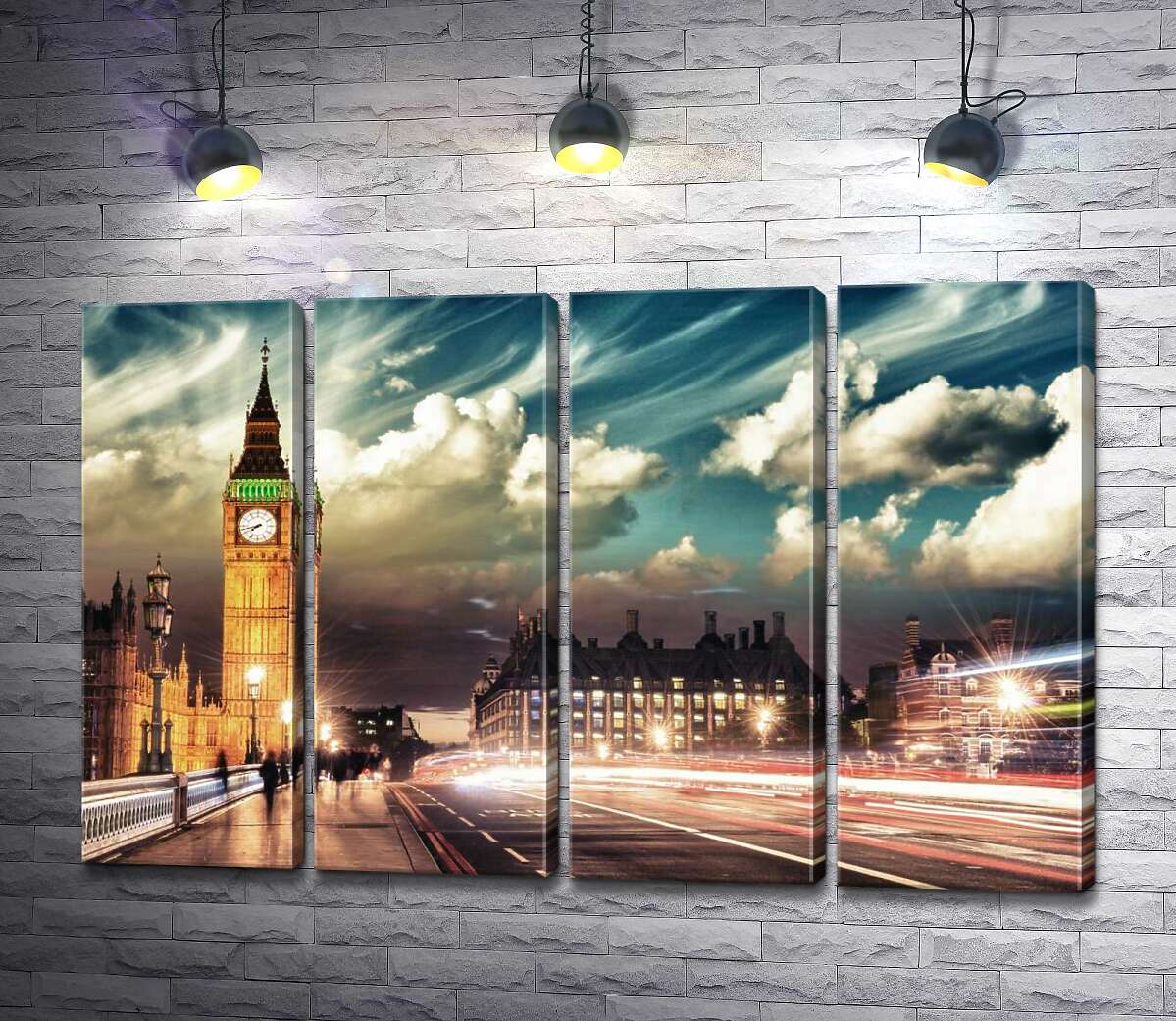 модульная картина Вечер на Вестминстерском мосту (Westminster bridge) (Модуль №24)