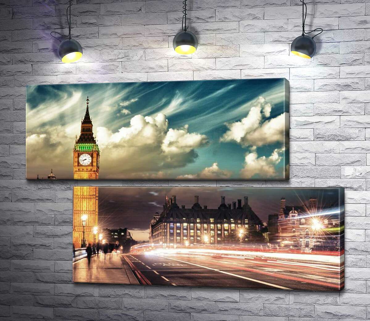 модульная картина Вечер на Вестминстерском мосту (Westminster bridge) (Модуль №8)