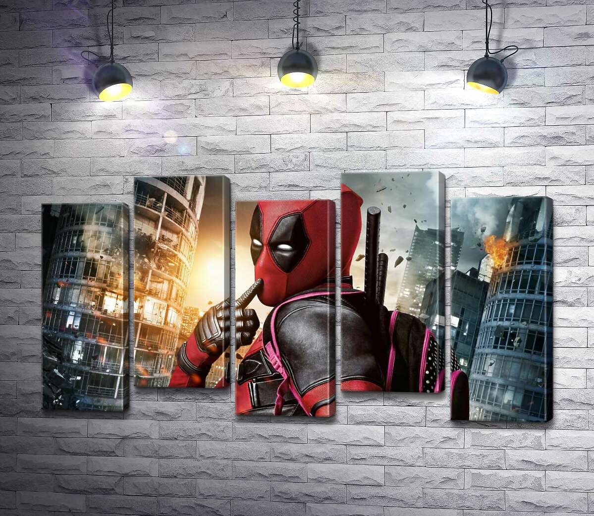 модульна картина Фірмовий поцілунок Дедпула (Deadpool) (Модуль №30)