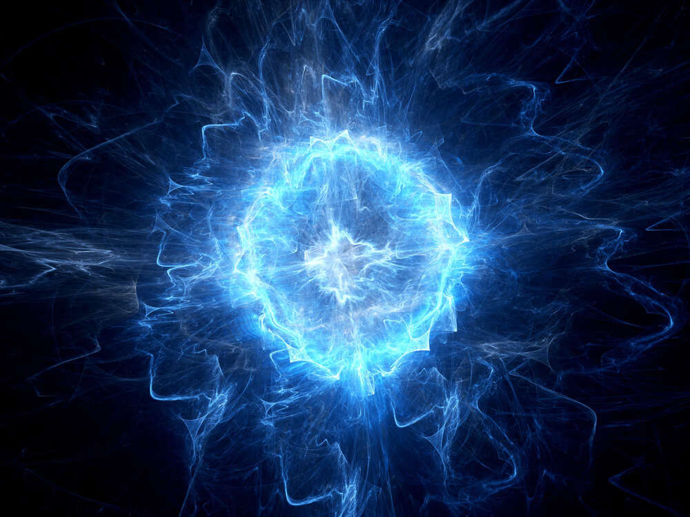 картина-постер Яркие волны скопления энергии
