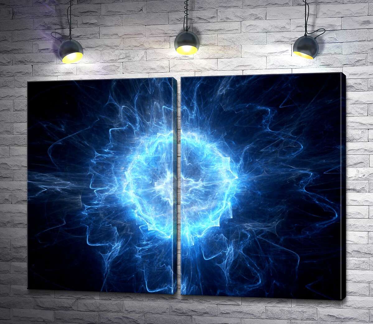 модульна картина Яскраві хвилі скупчення енергії