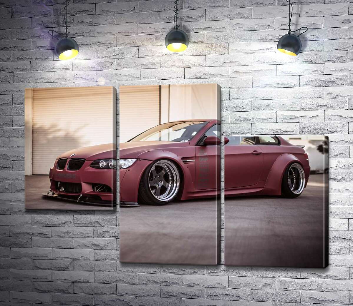 модульная картина Багровый автомобиль BMW M5 F10 (Модуль №13)