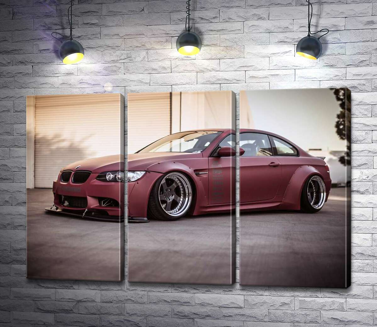 модульна картина Багряний автомобіль BMW M5 F10 (Модуль №2)