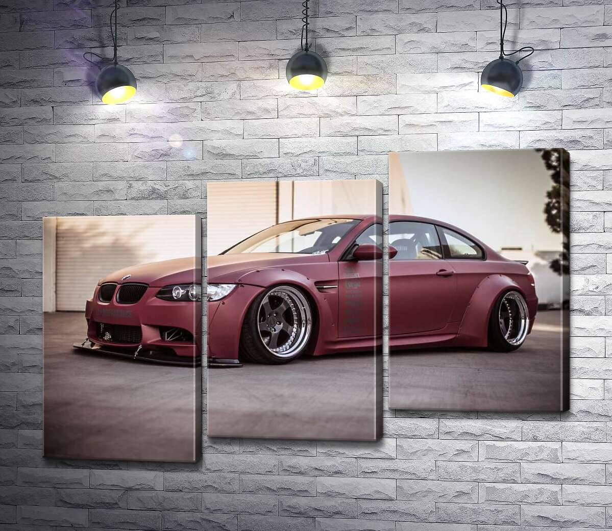 модульная картина Багровый автомобиль BMW M5 F10 (Модуль №14)