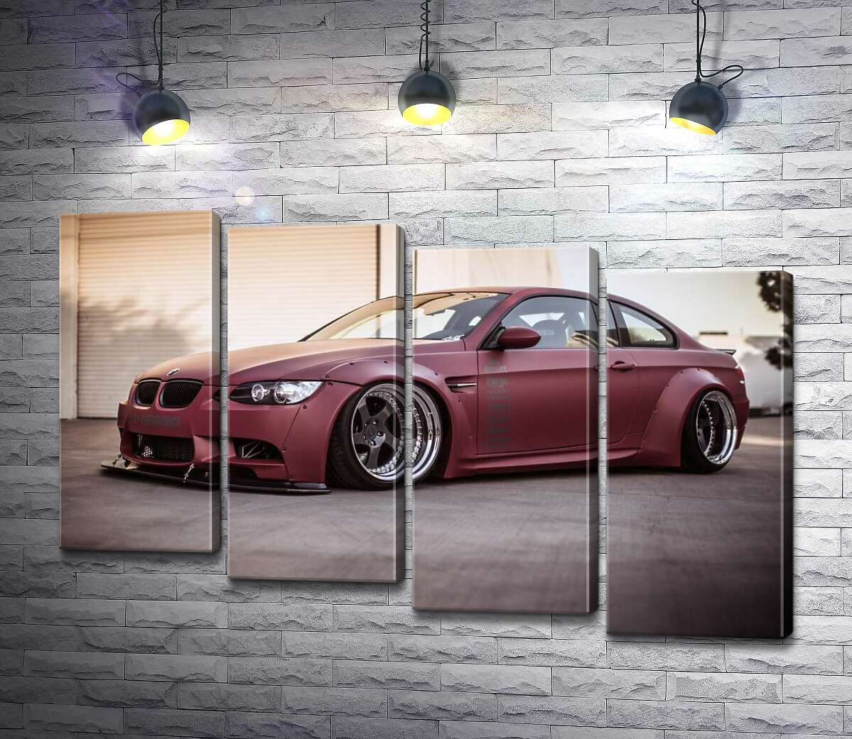 модульна картина Багряний автомобіль BMW M5 F10 (Модуль №19)