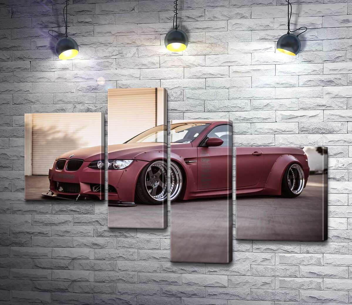 модульная картина Багровый автомобиль BMW M5 F10 (Модуль №21)