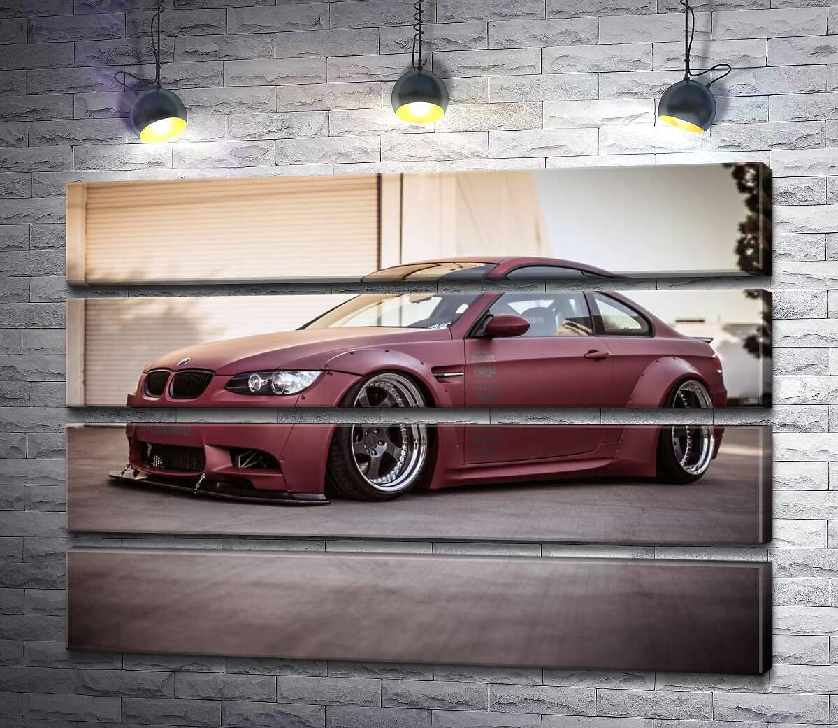модульная картина Багровый автомобиль BMW M5 F10 (Модуль №22)