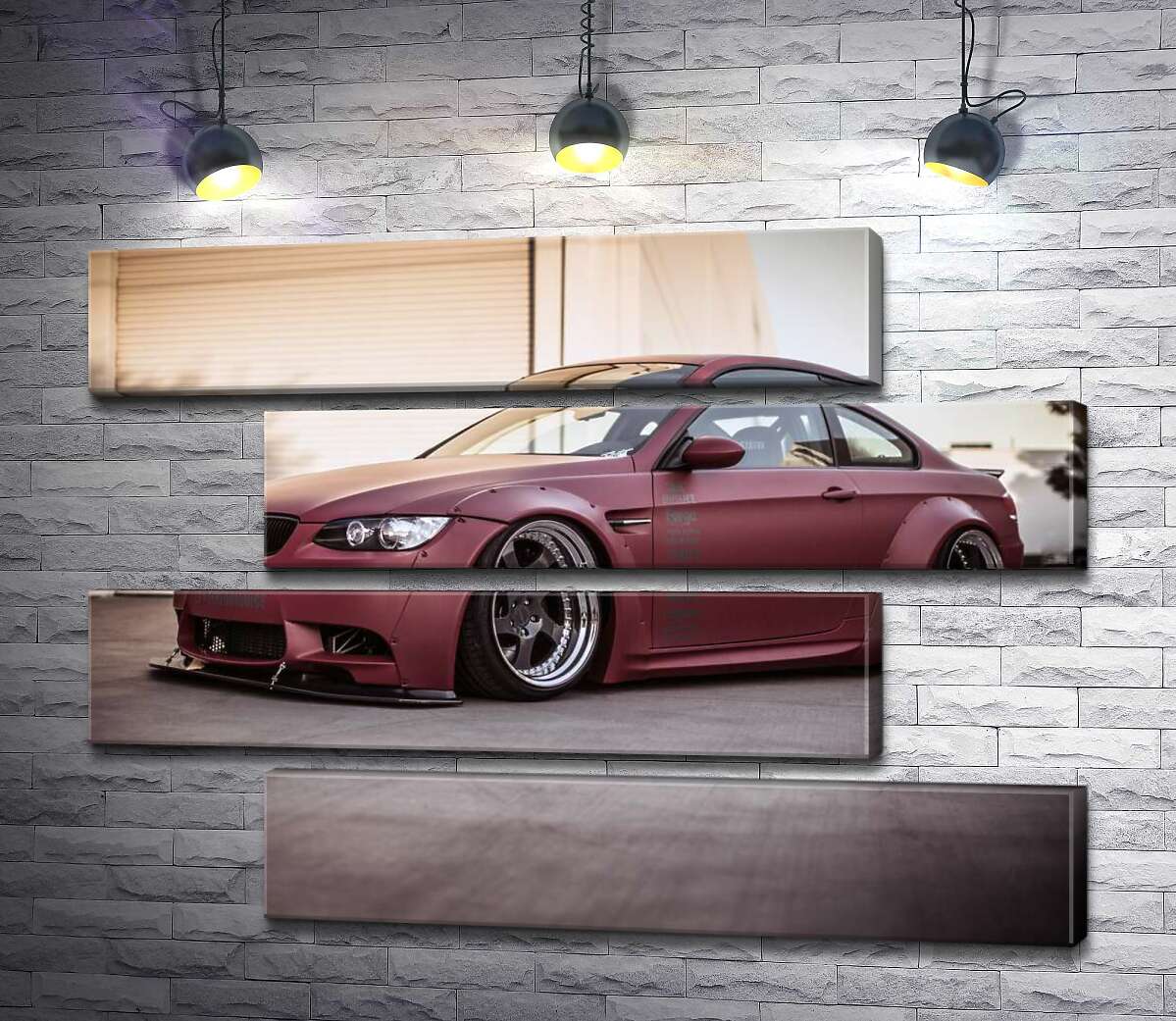 модульная картина Багровый автомобиль BMW M5 F10 (Модуль №23)