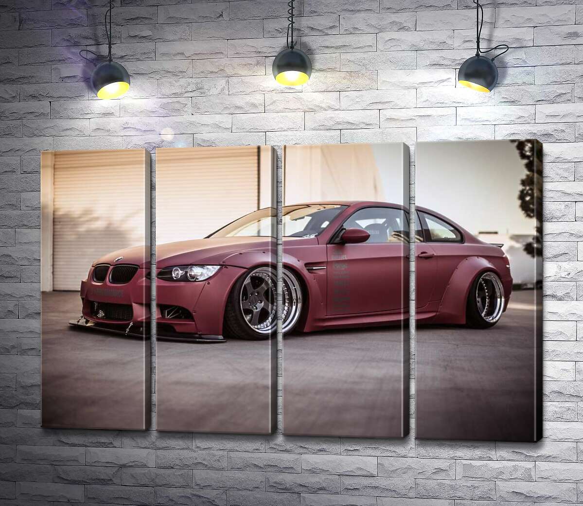 модульная картина Багровый автомобиль BMW M5 F10 (Модуль №24)