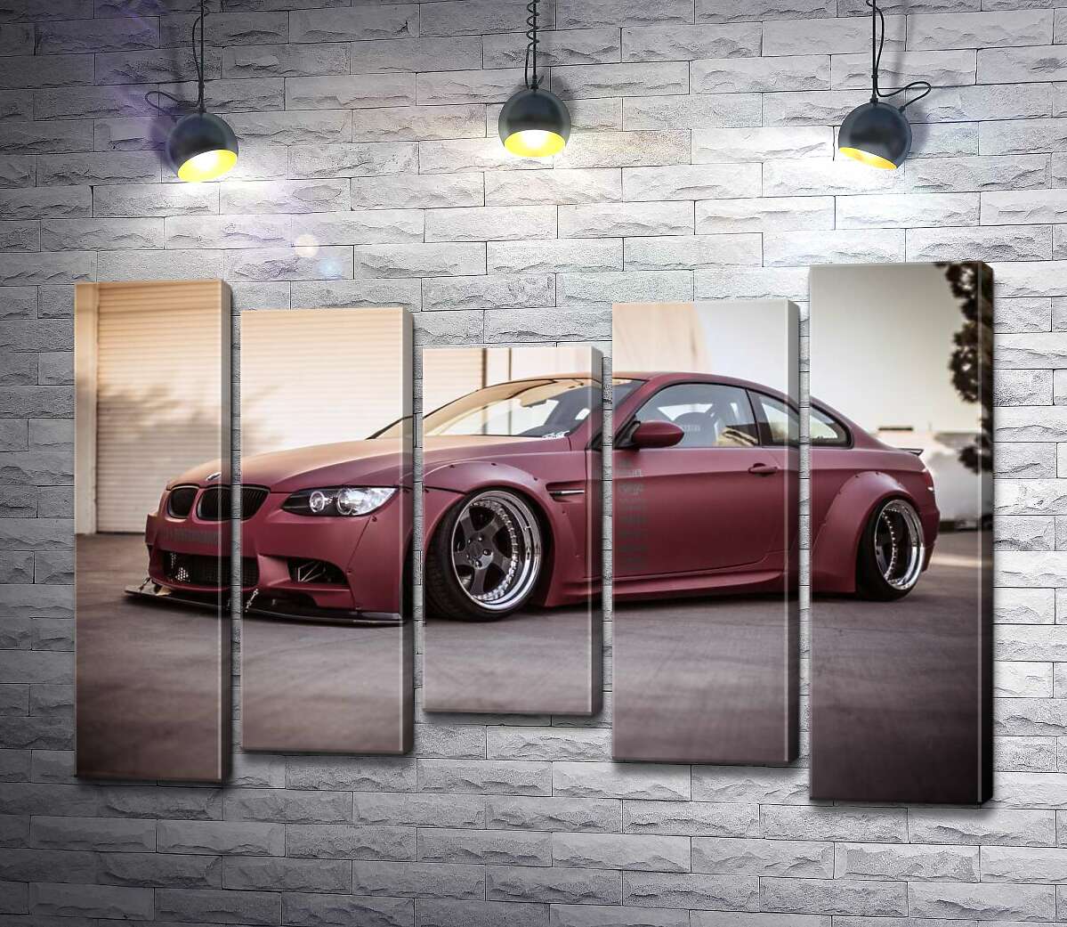 модульна картина Багряний автомобіль BMW M5 F10 (Модуль №27)