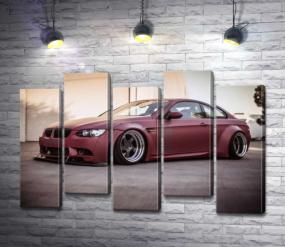 модульная картина Багровый автомобиль BMW M5 F10 (Модуль №30)