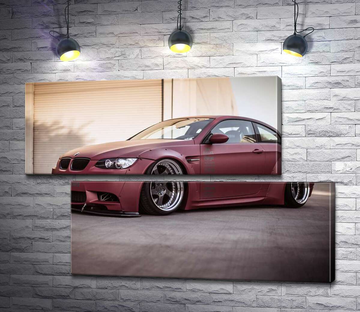 модульна картина Багряний автомобіль BMW M5 F10 (Модуль №8)