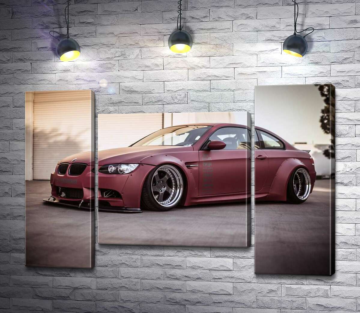 модульна картина Багряний автомобіль BMW M5 F10 (Модуль №11)