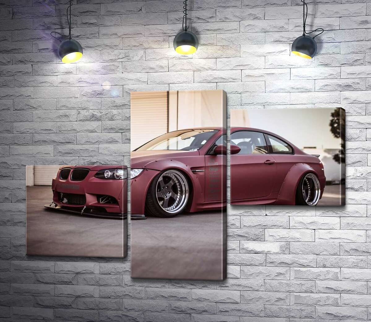 модульная картина Багровый автомобиль BMW M5 F10 (Модуль №12)