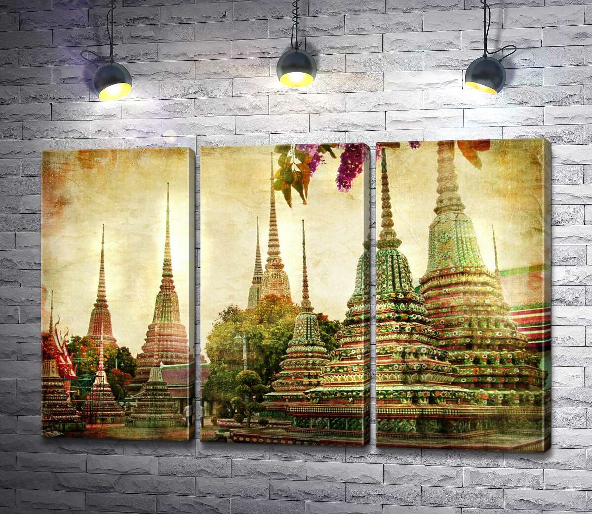модульная картина Храмовый комплекс Ват Пхо (Wat Pho) в Бангкоке (Модуль №2)