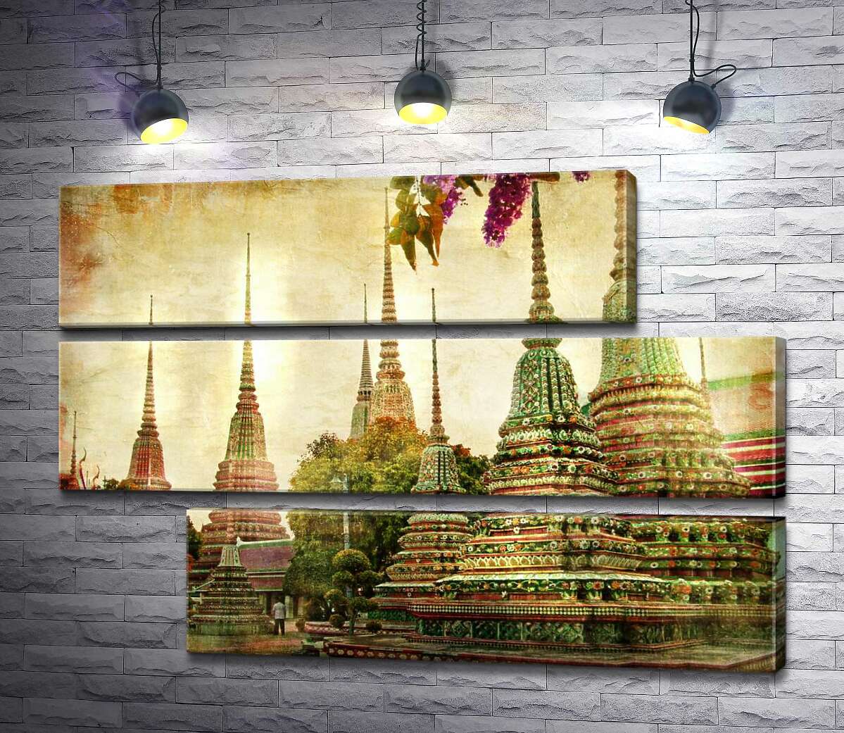 модульная картина Храмовый комплекс Ват Пхо (Wat Pho) в Бангкоке (Модуль №16)