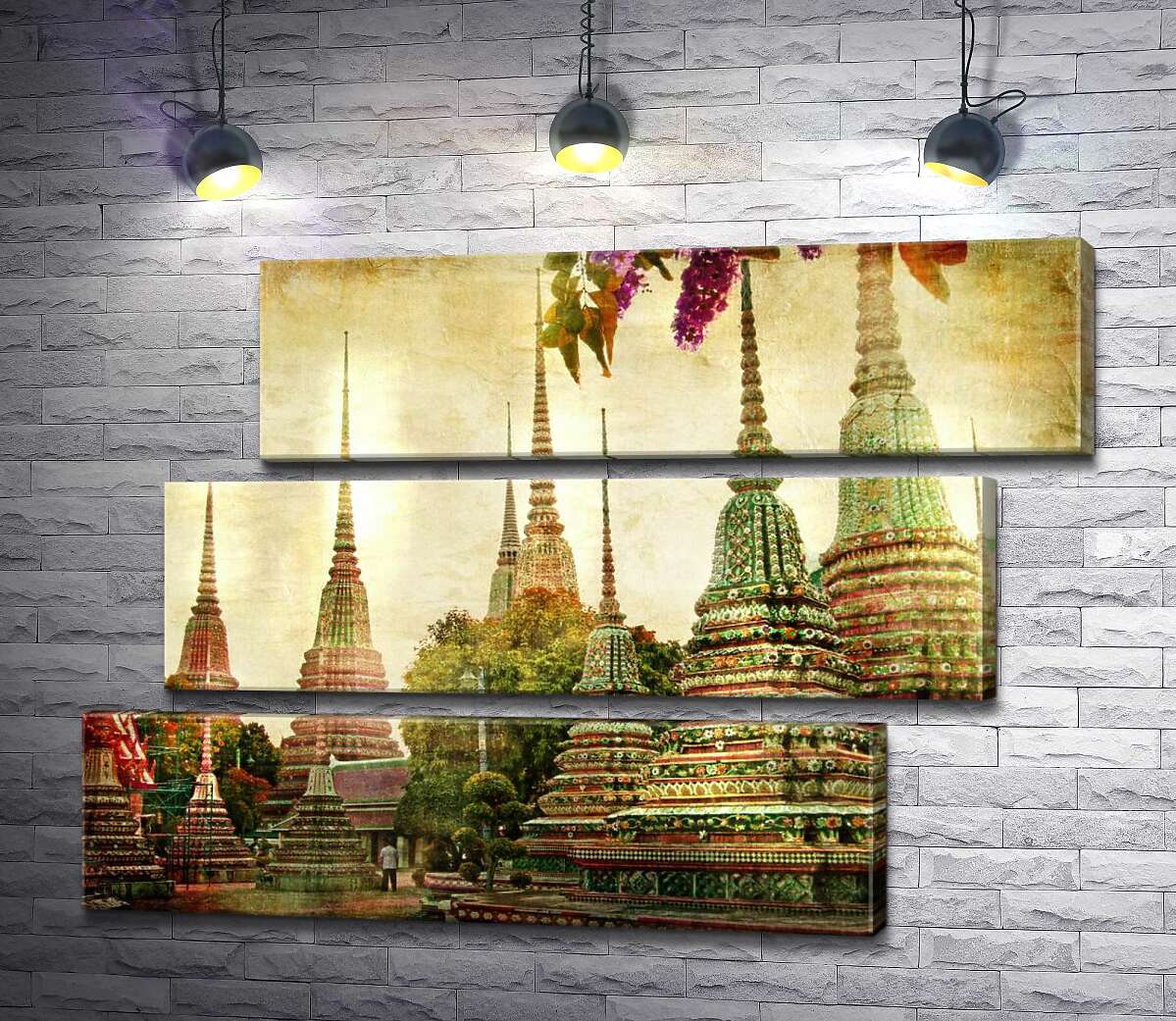 модульная картина Храмовый комплекс Ват Пхо (Wat Pho) в Бангкоке (Модуль №17)