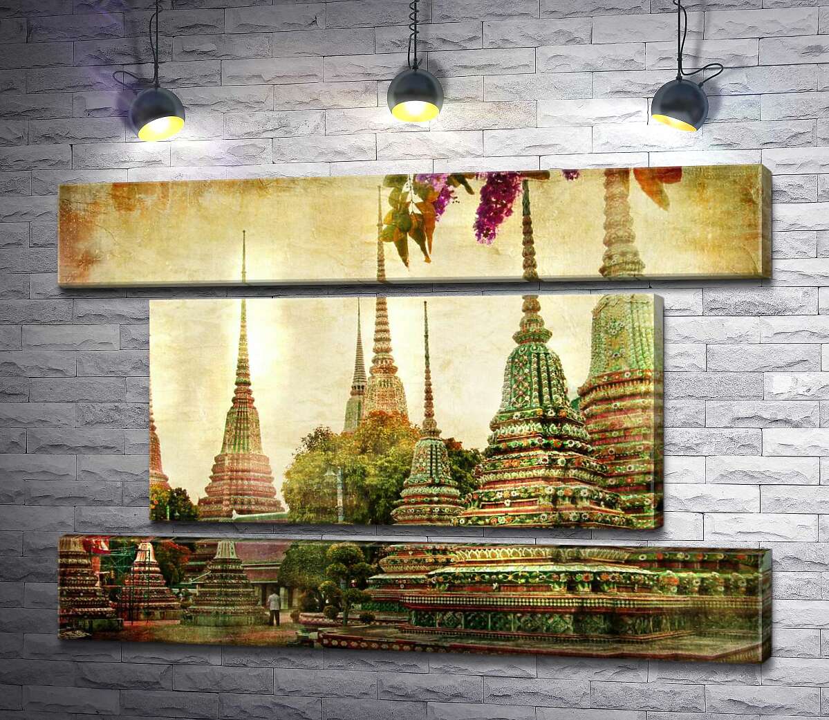 модульная картина Храмовый комплекс Ват Пхо (Wat Pho) в Бангкоке (Модуль №18)