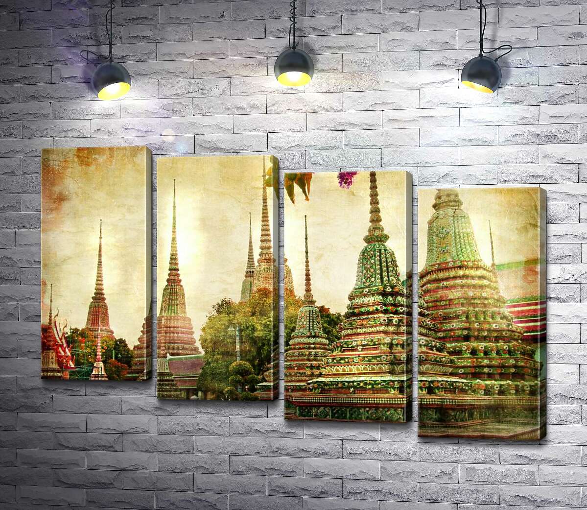модульная картина Храмовый комплекс Ват Пхо (Wat Pho) в Бангкоке (Модуль №19)