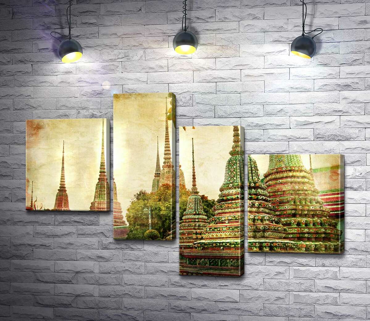 модульна картина Храмовий комплекс Ват Пхо (Wat Pho) в Бангкоці (Модуль №21)