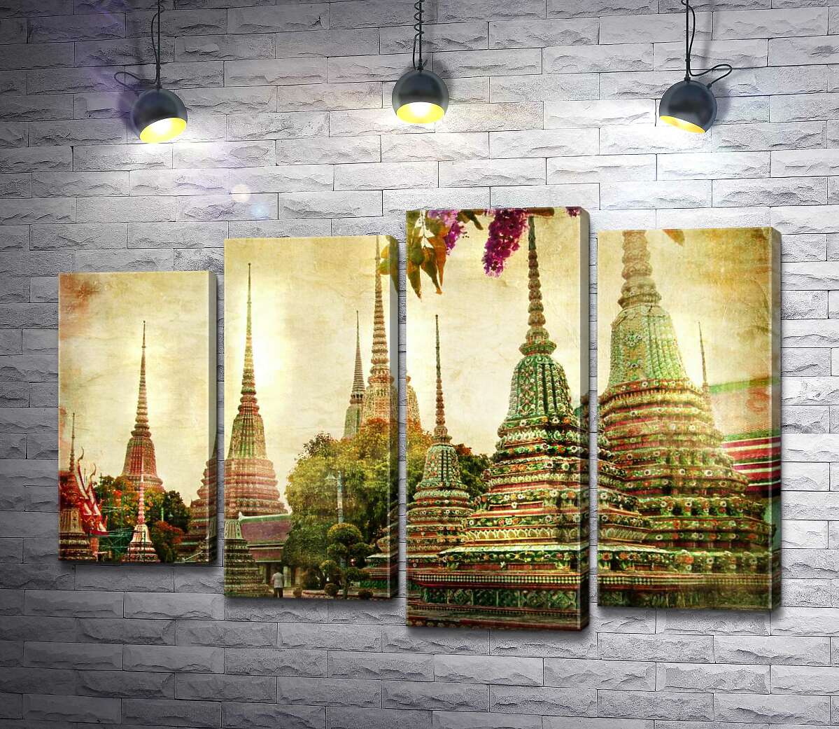 модульная картина Храмовый комплекс Ват Пхо (Wat Pho) в Бангкоке (Модуль №3)