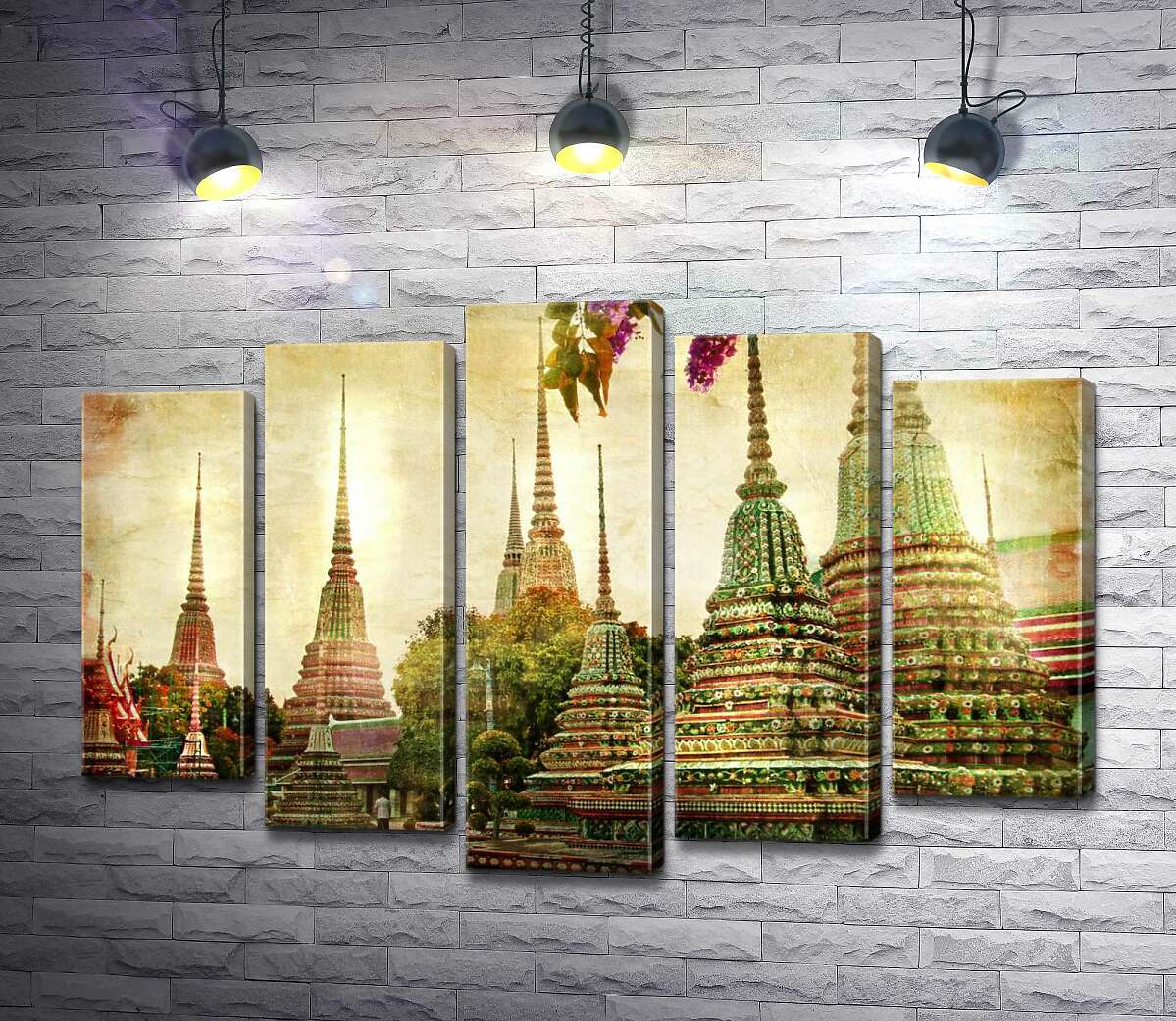 модульна картина Храмовий комплекс Ват Пхо (Wat Pho) в Бангкоці (Модуль №4)