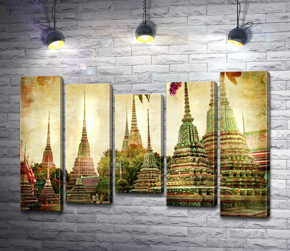 модульная картина Храмовый комплекс Ват Пхо (Wat Pho) в Бангкоке (Модуль №27)
