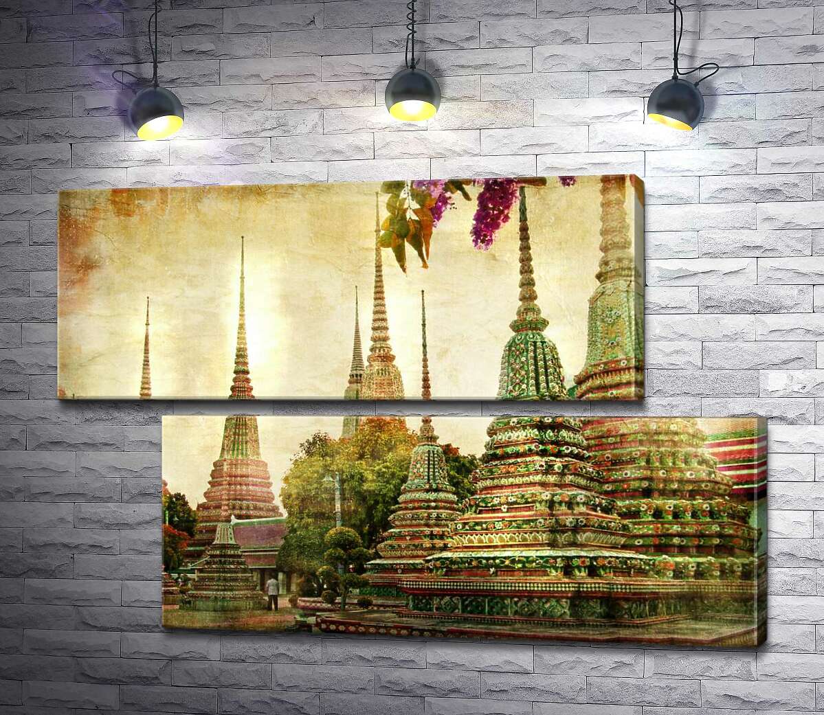 модульная картина Храмовый комплекс Ват Пхо (Wat Pho) в Бангкоке (Модуль №8)