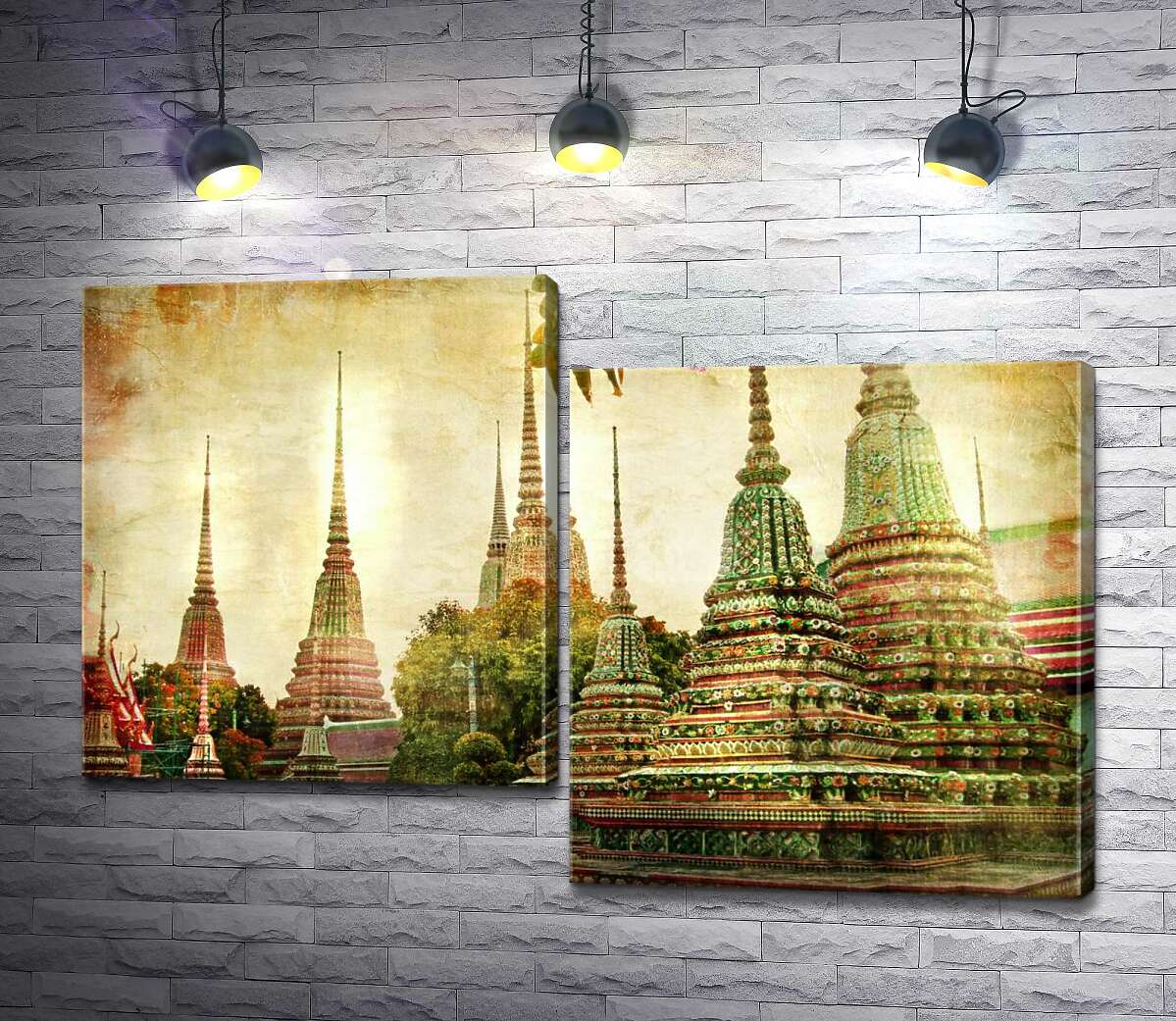 модульна картина Храмовий комплекс Ват Пхо (Wat Pho) в Бангкоці (Модуль №9)