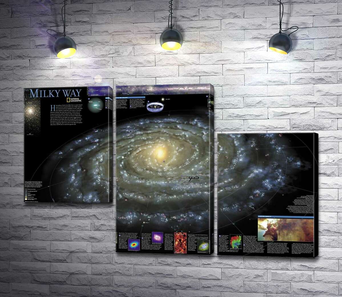 модульная картина Карта галактики Млечный Путь (Milky Way) (Модуль №13)