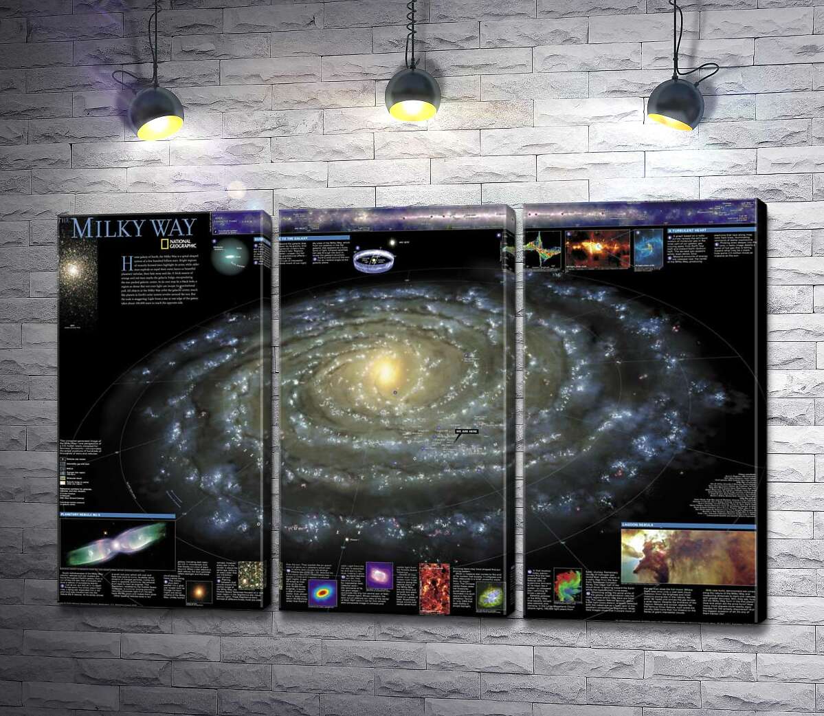 модульна картина Карта галактики Чумацький Шлях (Milky Way) (Модуль №2)
