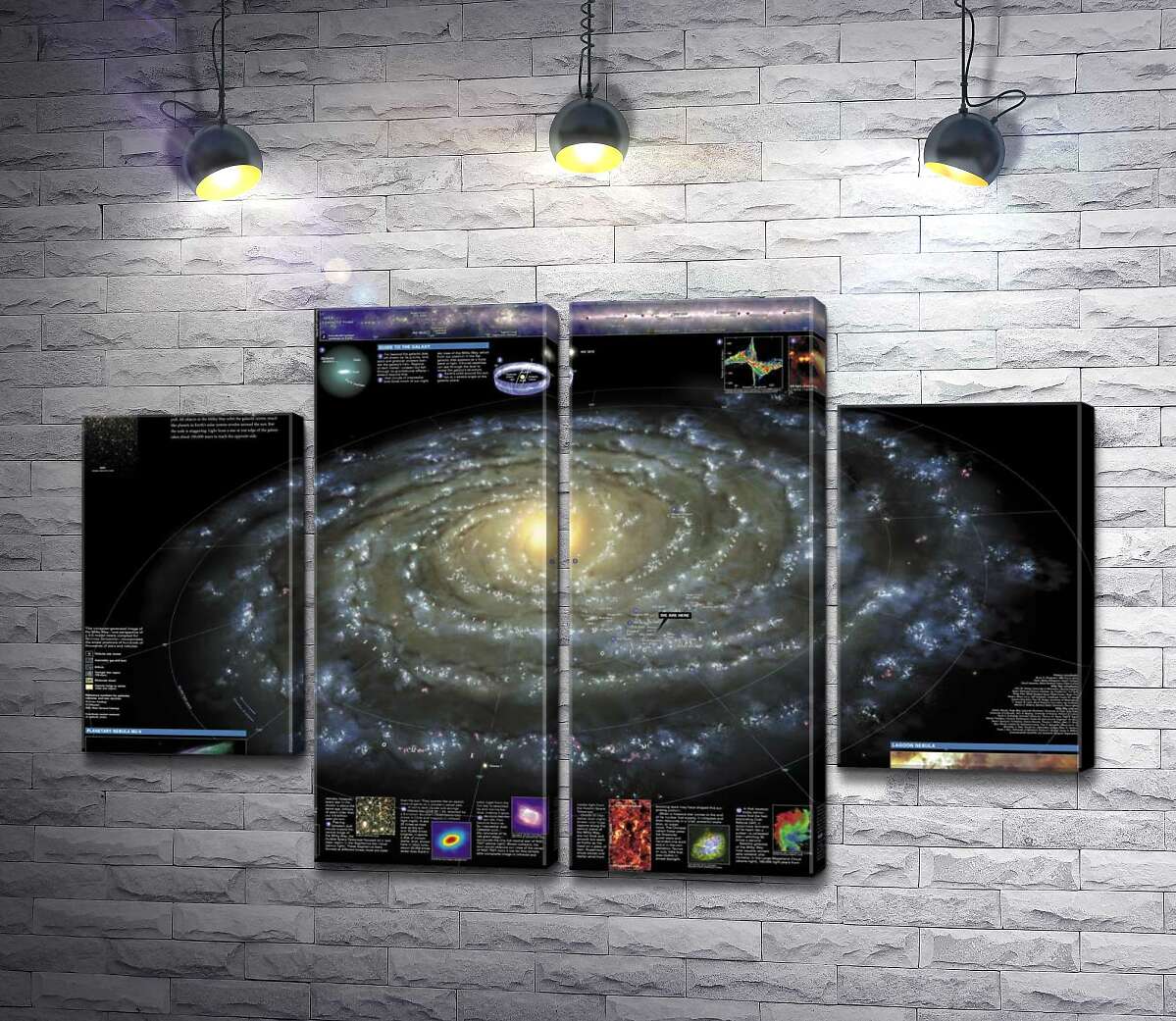 модульная картина Карта галактики Млечный Путь (Milky Way) (Модуль №20)